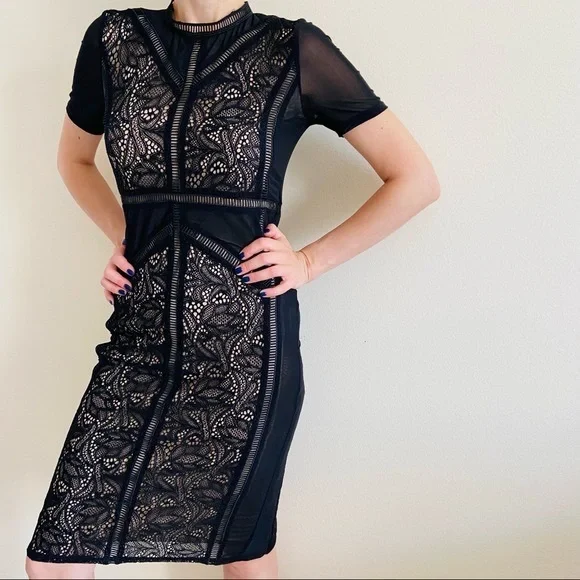 Bardot Dresses Size Bardot Elise Lace Black Dress Poshmark